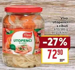 Billa Viva Utopenec s cibulí nabídka