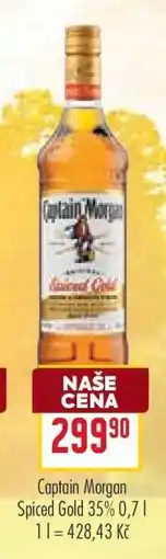 Billa Captain Morgan Spiced Gold 35%, 0,7 l nabídka