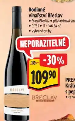 Albert Rodinné vinařství Břeclav nabídka