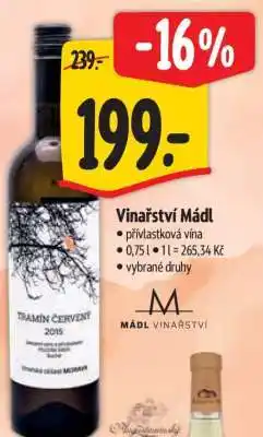 Albert Vinařství Mádl Tramín Červený 2015 nabídka