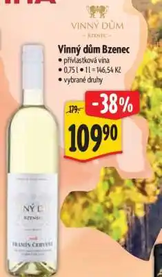 Albert Vinný dům Bzenec nabídka