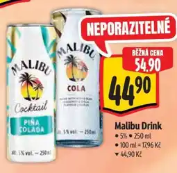 Albert Malibu drink nabídka