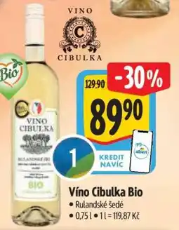Albert Víno Cibulka Bio nabídka