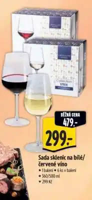 Albert Sada sklenic na bílé/červené víno nabídka