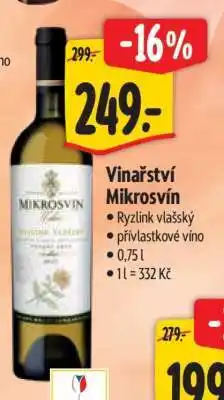 Albert Vinařství Mikrosvín nabídka