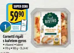 Albert Cornetti rigati s kuřetem gyros nabídka