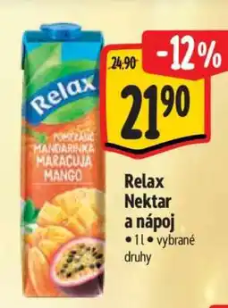 Albert Relax Nektar a nápoj nabídka