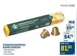 Makro STARBUCKS NESPRESSO BLONDE ESPRESSO nabídka
