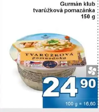 Jip Gurmán Klub Tvarůžková pomazánka nabídka