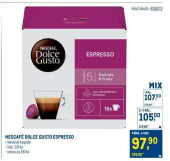 Makro NESCAFÉ DOLCE GUSTO ESPRESSO nabídka