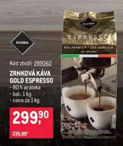 Makro ZRNKOVÁ KÁVA GOLD ESPRESSO nabídka