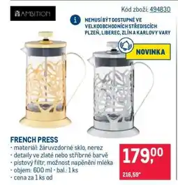 Makro French press nabídka