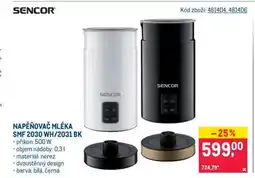Makro NAPĚŇOVAČ MLÉKA SMF 2030 WH/2031 BK nabídka