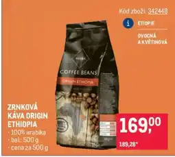 Makro ZRNKOVÁ KÁVA ORIGIN ETHIOPIA nabídka