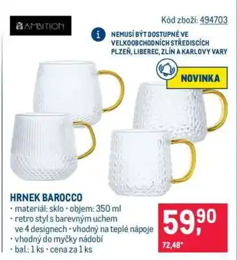 Makro HRNEK BAROCCO nabídka