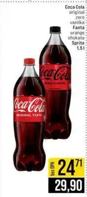 Jip Coca Cola original, zero, vanilka, Fanta orange, shokata, Sprite nabídka