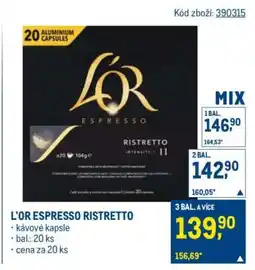 Makro L'Or Espresso Ristretto nabídka