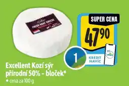 Albert Excellent Kozí sýr přírodní 50% - bloček nabídka