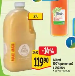 Albert Albert 100% pomeranč s dužinou nabídka