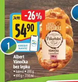 Albert Albert Vánočka bez lepku nabídka