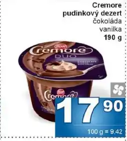 Jip Cremore pudinkový dezert nabídka