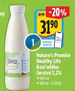Albert Nature’s Promise Healthy life Kozí mléko čerstvé 3,2% nabídka