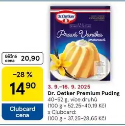 Tesco Dr. Oetker Premium puding nabídka