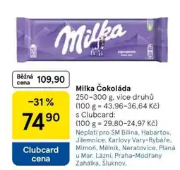 Tesco Milka Čokoláda nabídka