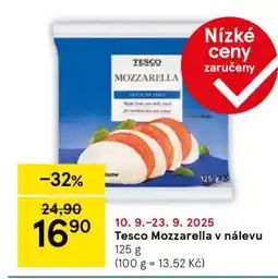 Tesco Tesco Mozzarella v nálevu nabídka