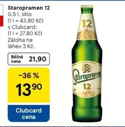 Tesco Staropramen 12 nabídka