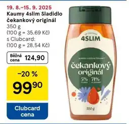 Tesco Kaumy 4slim Sladidlo čekankový originál nabídka