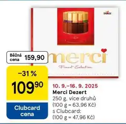 Tesco Merci Dezert nabídka