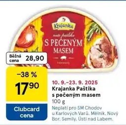 Tesco Krajanka Paštika s pečeným masem nabídka