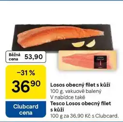 Tesco Losos obecný filet s kůží nabídka