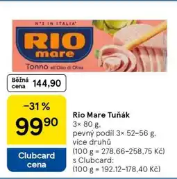 Tesco Rio Mare Tuňák nabídka