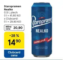 Tesco Staropramen Nealko nabídka