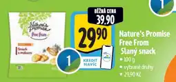Albert Nature's Promise Free From Slaný snack nabídka