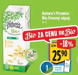 Albert Nature’s Promise Bio ovesný nápoj nabídka
