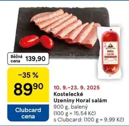 Tesco Kostelecké uzeniny Horal Salám nabídka