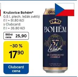 Tesco Krušovice Bohém nabídka