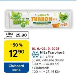 Tesco Míša Tvarohová zmrzlina nabídka