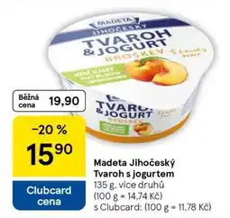 Tesco Madeta Jihočeský tvaroh s jogurtem nabídka
