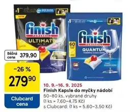 Tesco Finish Kapsle do myčky nádobí nabídka