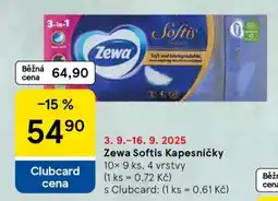 Tesco Zewa Softis Kapesníčky nabídka