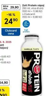 Tesco Zott Protein nápoj nabídka