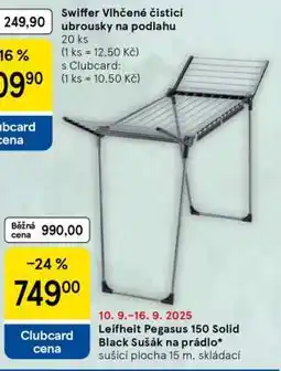 Tesco Leifheit Pegasus 150 Solid Black Sušák na prádlo nabídka