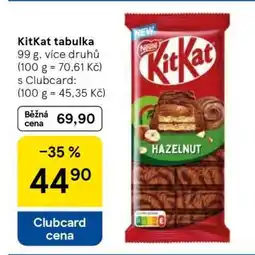 Tesco KitKat tabulka nabídka