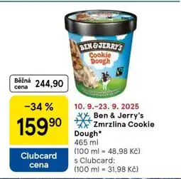 Tesco Ben&Jerry's zmrzlina Cookie Dough nabídka