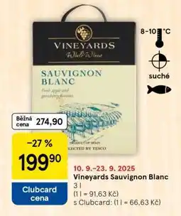 Tesco Vineyards Sauvignon Blanc nabídka