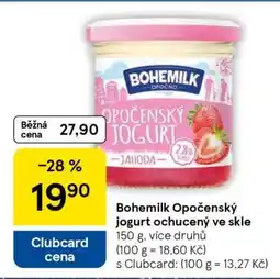 Tesco Bohemilk Opočenský jogurt ochucený ve skle nabídka